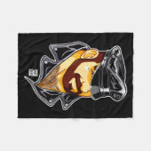 Adam Likes Leather Hat  Fleecedecke (Vorderseite (Horizontal))