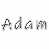 Adam name, für Adam Aufkleber (Vorderseite)