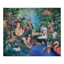 Adam Naming Animals & Darstellung von Eve Prints