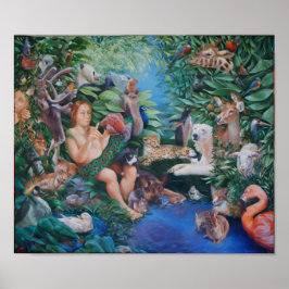 Adam Naming Animals & Darstellung von Eve Prints Poster