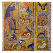 ADAM NAMING TIERE, MEDIEVAL BESTIARY, HÄNDER,LIONE FLIESE (Vorderseite)