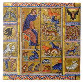 ADAM NAMING TIERE, MEDIEVAL BESTIARY, HÄNDER,LIONE FLIESE (Vorderseite)