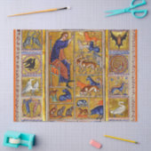 ADAM NAMING TIERE, MEDIEVAL BESTIARY, HÄNDER,LIONE SEIDENPAPIER (Basteln)