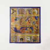 ADAM NAMING TIERE, MEDIEVAL BESTIARY, HÄNDER,LIONE WANDTEPPICH (Vorderseite)