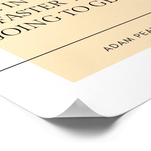 Adam Peaty Zitat Poster (Ecke)