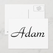 Adam Postkarte (Vorne/Hinten)