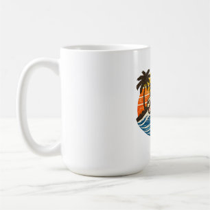 Adam Retro Sonnenuntergang Namensdesign Kaffeetasse