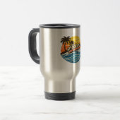 Adam Retro Sunset Name Design Reisebecher (Vorderseite Links)