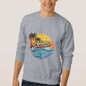 Adam Retro Sunset Namensdesign Sweatshirt (Vorderseite)