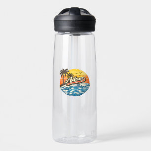 Adam Retro Sunset Namensdesign Trinkflasche