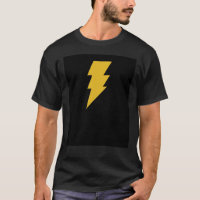 Adam Shazam Black Graphic T - Shirt