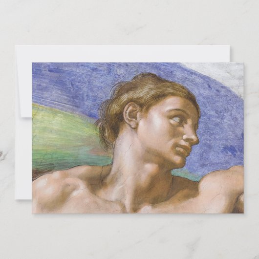 Adam, Sixtinische Kapelle von Michelangelo Dankeskarte (Vorderseite)