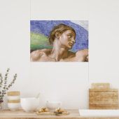 Adam, Sixtinische Kapelle von Michelangelo Poster (Küche)