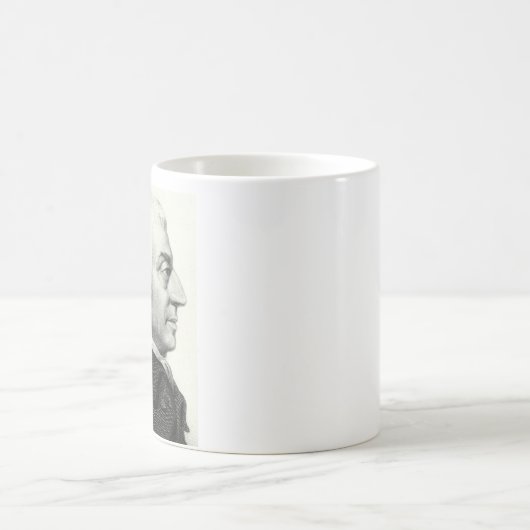 Adam Smith Profil (mit Unterschrift) Kaffeetasse (Mittel)