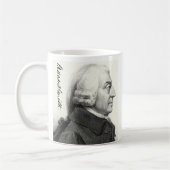 Adam Smith Profil (mit Unterschrift) Kaffeetasse (Links)