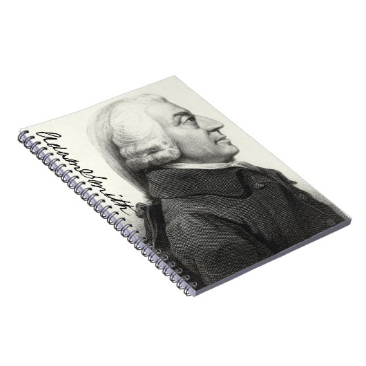 Adam Smith Profil (mit Unterschrift) Notizblock (Rechte Seite)
