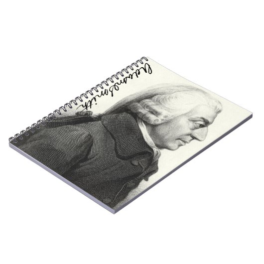 Adam Smith Profil (mit Unterschrift) Notizblock (Linke Seite)
