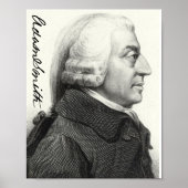 Adam Smith Profil (mit Unterschrift) Poster (Vorne)