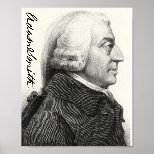 Adam Smith Profil (mit Unterschrift) Poster (Vorne)