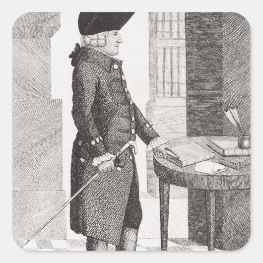 Adam Smith Quadratischer Aufkleber (Vorderseite)