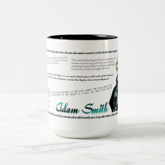 Adam-Smith Zitate Zweifarbige Tasse (Mittel)