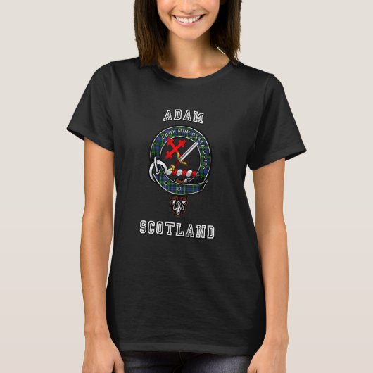 Adam Tartan Clan Abzeichen Athletic Style T-Shirt (Vorderseite)