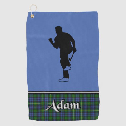 Adam Tartan Golf Towel Sein Golfhandtuch (Vorderseite)