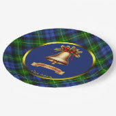 Adam Tartan Personalisierte Weihnachten Pappteller (Schrägansicht)