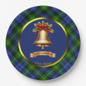 Adam Tartan Personalisierte Weihnachten Pappteller (Vorderseite)