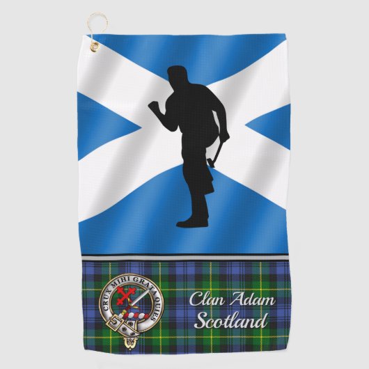 Adam Tartan Personalisiertes Golfhandtuch Sein (Vorderseite)