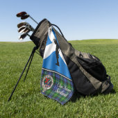 Adam Tartan Personalisiertes Golfhandtuch Sein (Gras)