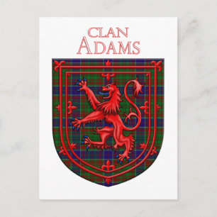 Adam Tartan Scottish Kariert Lion Rampant Postkarte