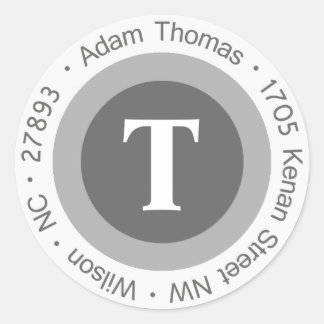 Adam Thomas Round Address Labels Runder Aufkleber