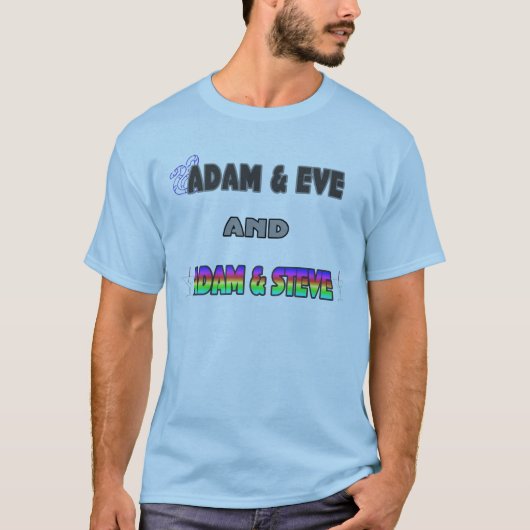 Adam u. Eve u. Adam u. Steve T-Shirt (Vorderseite)