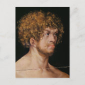 Adam und Eva, Details von Adams Kopf Postkarte (Vorderseite)
