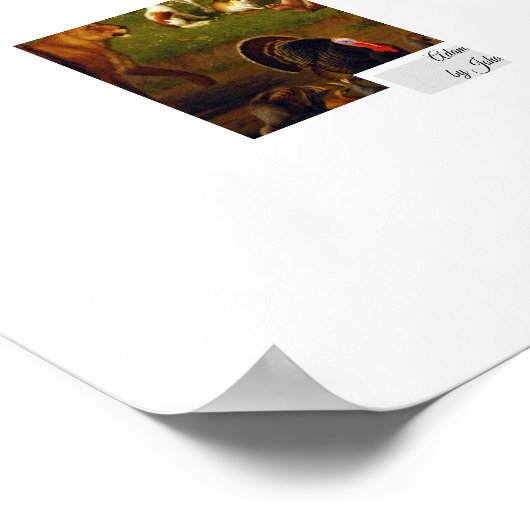 Adam und Eva im Garten Poster (Ecke)