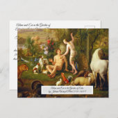 Adam und Eva im Garten Postkarte (Vorne/Hinten)