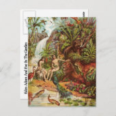 Adam und Eva im Garten Postkarte (Vorne/Hinten)