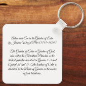 Adam und Eva im Garten Schlüsselanhänger (Rückseite)