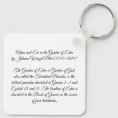 Adam und Eva im Garten Schlüsselanhänger (Rückseite)