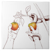 Adam und Eva mit Schlange Fliese (Vorderseite)