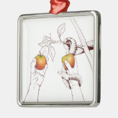 Adam und Eva mit Schlange Ornament Aus Metall (Links)