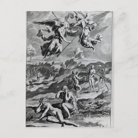 Adam und Eva nach dem Fall Postkarte (Vorderseite)