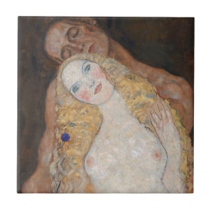 Adam und Eva von Gustav Klimt Fliese