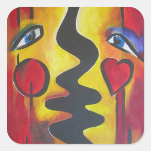 Adam und Eve 2006 Quadratischer Aufkleber