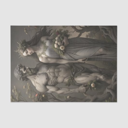 Adam und Eve Garden Myth Decoupage Seidenpapier (Vorderseite)