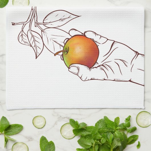 Adam und Eve Geschirrtuch (Gefaltet)