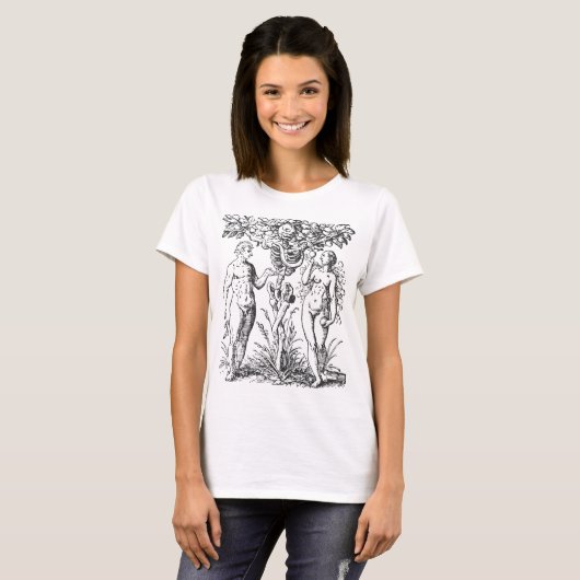 Adam und Eve Illustration T-Shirt (Vorne ganz)