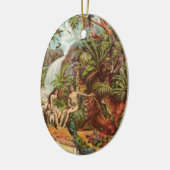 Adam und Eve im Garten Keramikornament (Links)