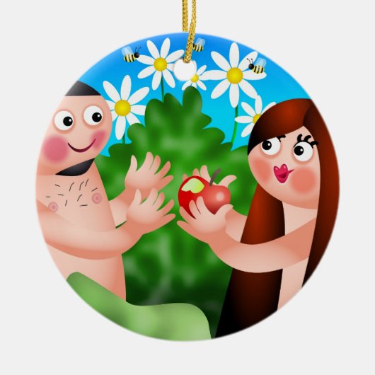 Adam und Eve Keramikornament (Vorne)